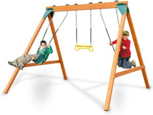最佳价值的秋千套装 Ranger Wooden Swing Set